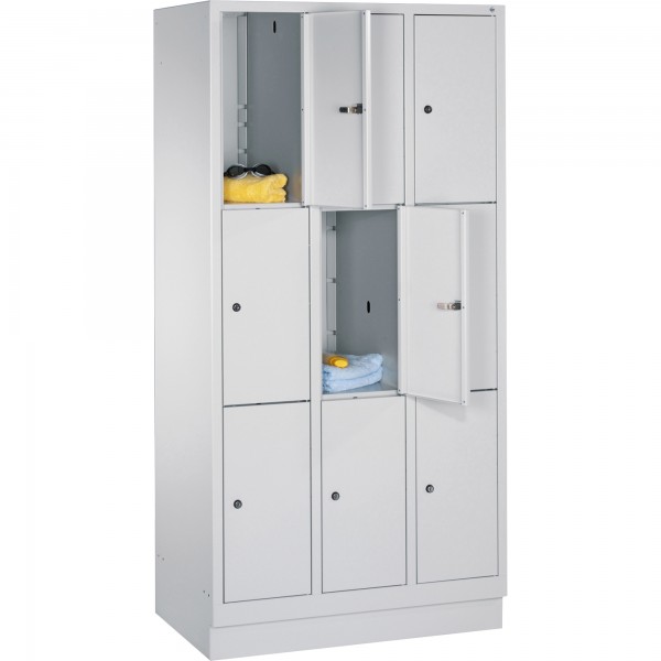 C+P Fächerschrank 8020303S10001 m. Sockel 9Fächer lgr/lgr