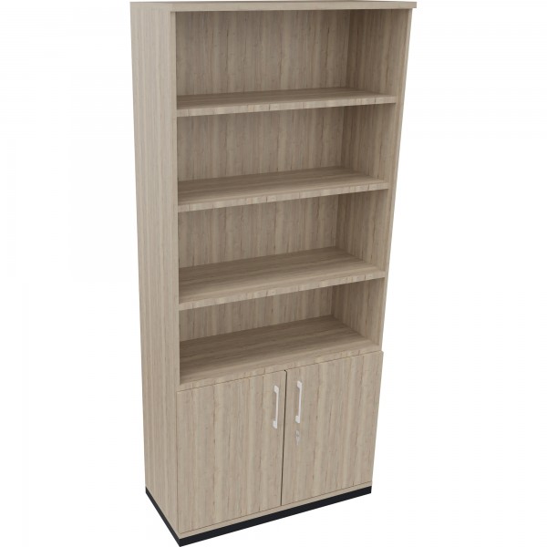 Kombischrank 2OH Tür 4OH Regal B1000xT442xH2221mm an/Eiche Nat