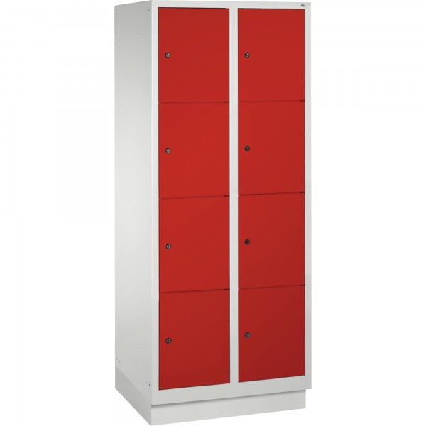 C+P Fächerschrank 8020204S10001 m. Sockel 8Fächer lgr/rrt