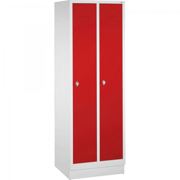 C+P Umkleidespind 802020S10008 m. Sockel 2Abteile lgr/rrt