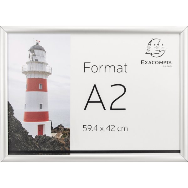 Exacompta Wandplakatrahmen 8294358D A2 Aluminium/Acryl