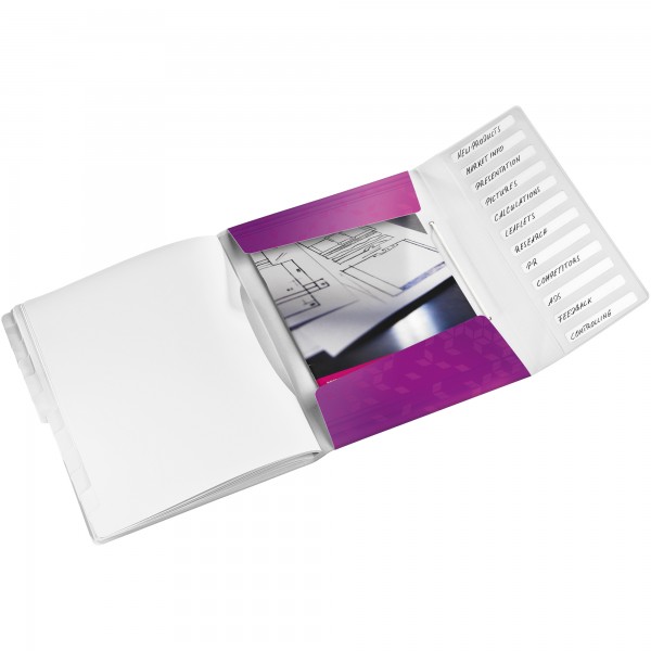 Leitz Ordnungsmappe WOW 46340062 DIN A4 12Fächer PP violett