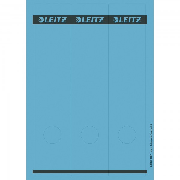 Leitz Ordneretikett 16870035 lang/breit Papier blau 75 St./Pack.