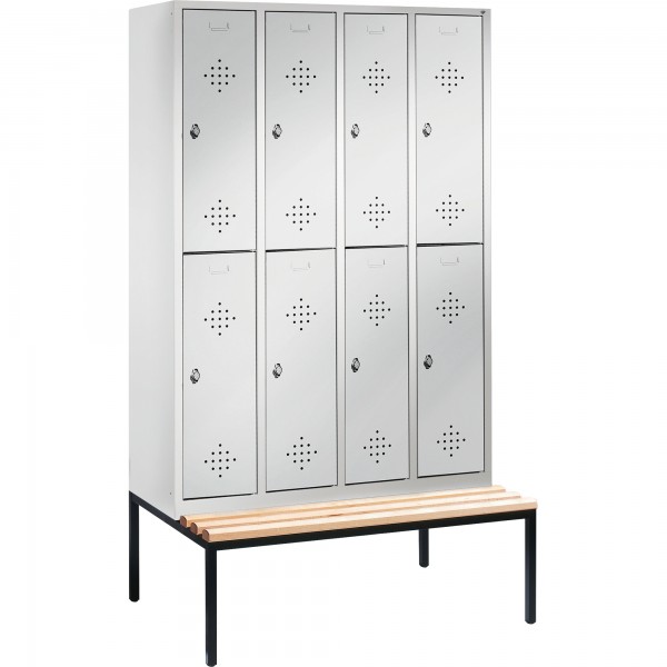 C+P Doppelspind 835040S10006 Sitzbank 8Fächer B1190mm lgr/lgr