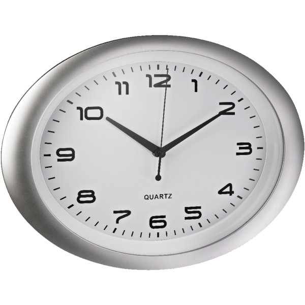 Alco Wanduhr oval si/ws