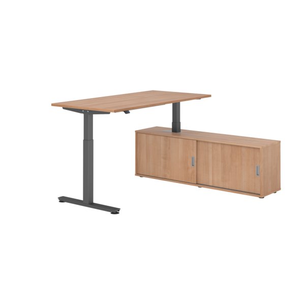 Hammerbacher Sitz-Steh-Kombi 160x80cm nu/gp/nu/nu
