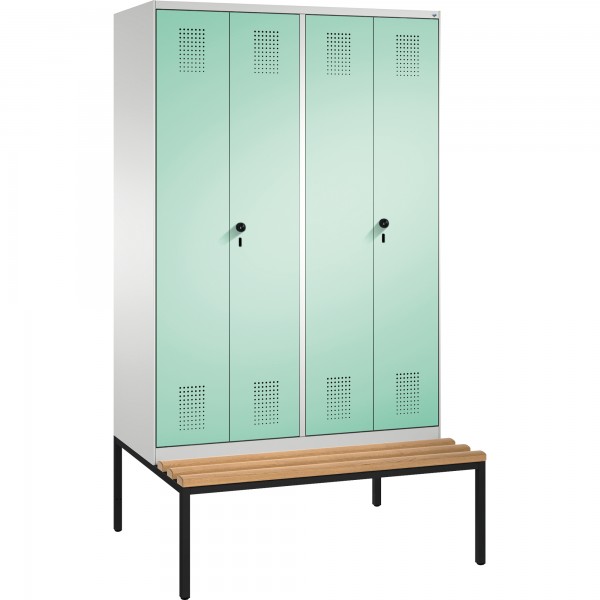 C+P Doppelspind 4905240S10111 Sitzbank 4Abteile B1200mm lgr/lgn
