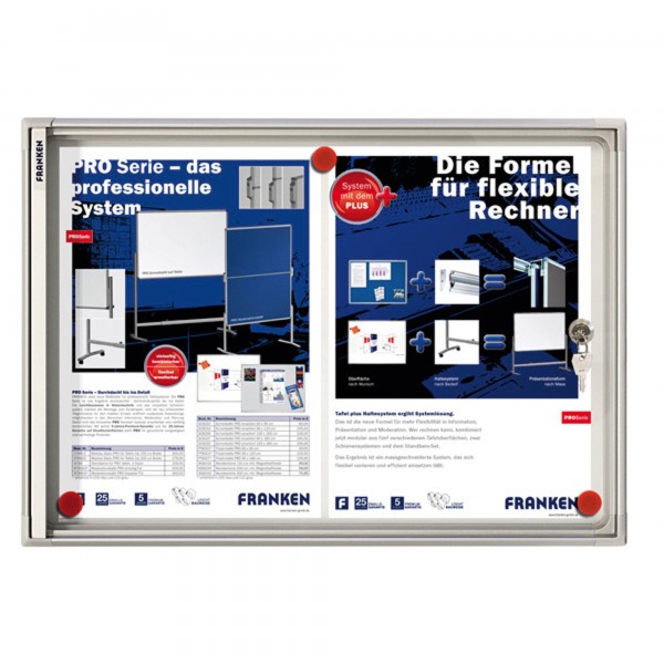 Franken Schaukasten X-tra! Line FSA2 für 2x DIN A4 Aluminium