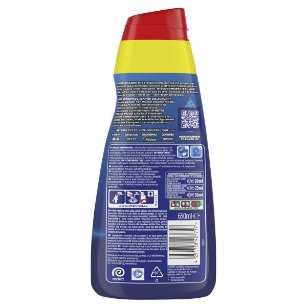 Finish Power Gel Citrus 650ml