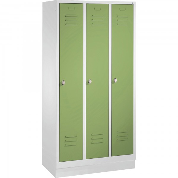 C+P Umkleidespind 802030S10082 m. Sockel 3Abteile lgr/rgn