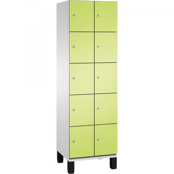 C+P Fächerschrank 4510420S10021 Füße 10Fächer B600mm lgr/cgn