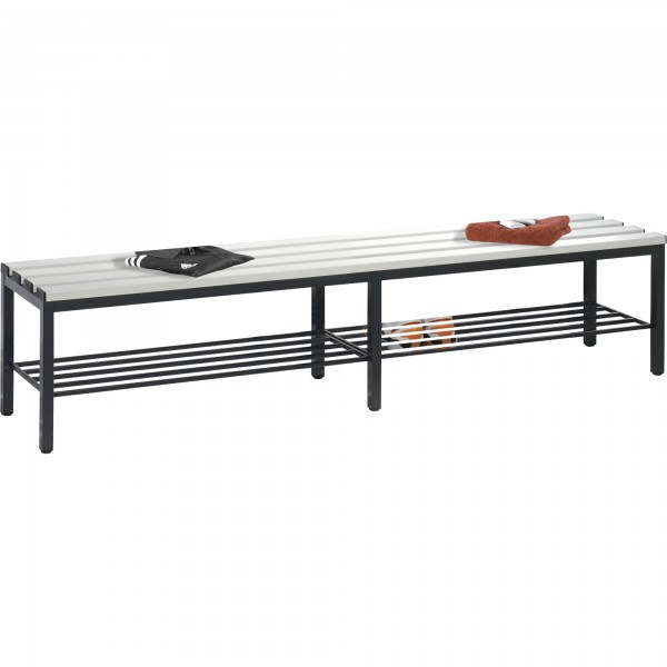 C+P Umkleidebank 8052010S10060 Schuhrost 420x1960x353mm sgr/lgr