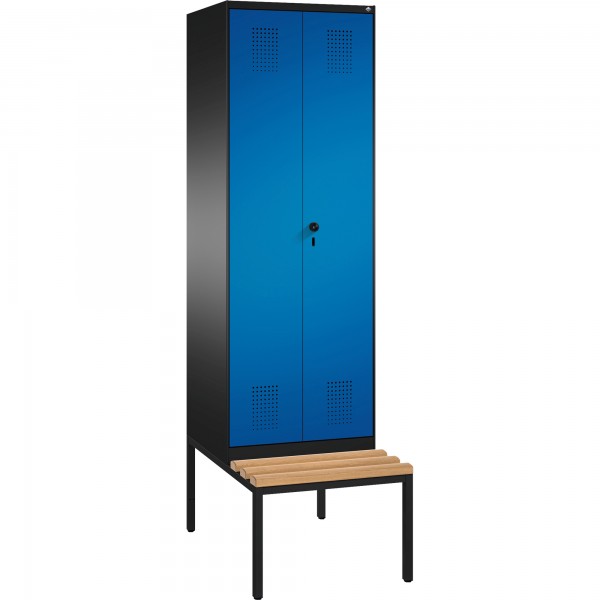 C+P Doppelspind 4905220S10057 Sitzbank 2Abteile B600mm sgr/ebl