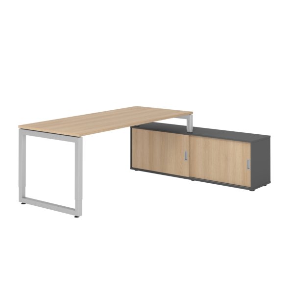 Hammerbacher Schreibtischkombi 180x80cm ei/si/gp/ei
