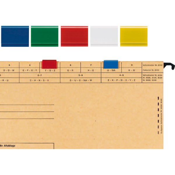 ELBA Farbreiter vertic 1 100420886 20x16mm PVC rot 25 St./Pack.
