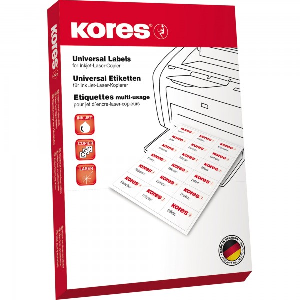 Kores Etikett L105148B 105x148,5mm blau 400 St./Pack.