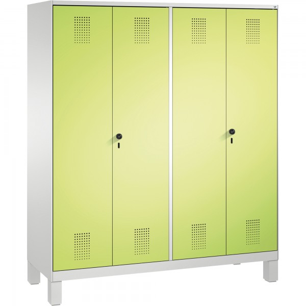 C+P Doppelspind 4901242S10058 Füße 4Abteile B1600mm lgr/cgn