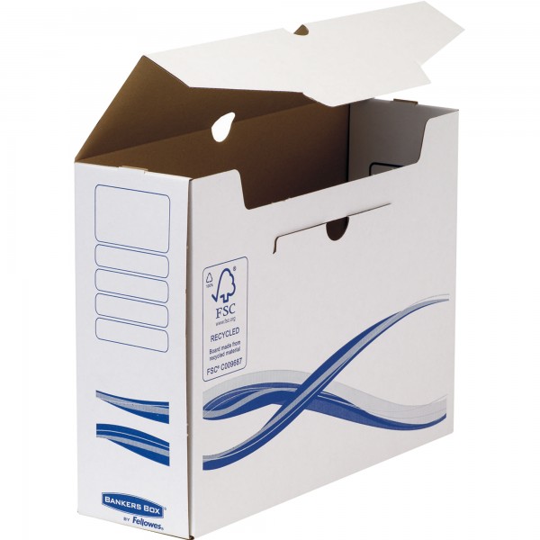 Bankers Box Archivschachtel Basic A4+ 100mm ws/bl 25 St.