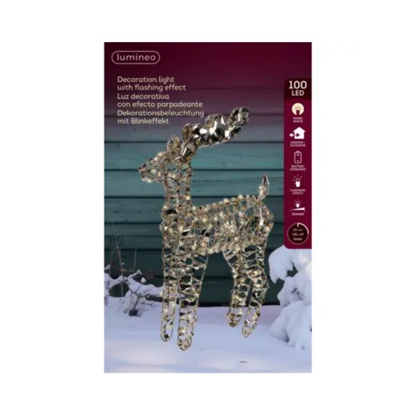 Lumineo Rentier LED 13x37x66cm go/ws