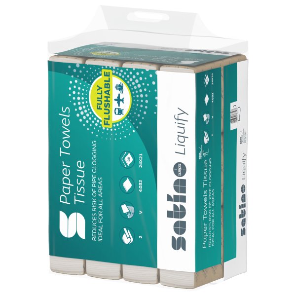 Satino Papierhandtuch Liquify 2lg V-Falz 12x336Bl