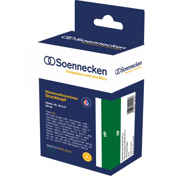 Soennecken Tintenpatrone 81117 wie HP C1823DE 23 c/m/y