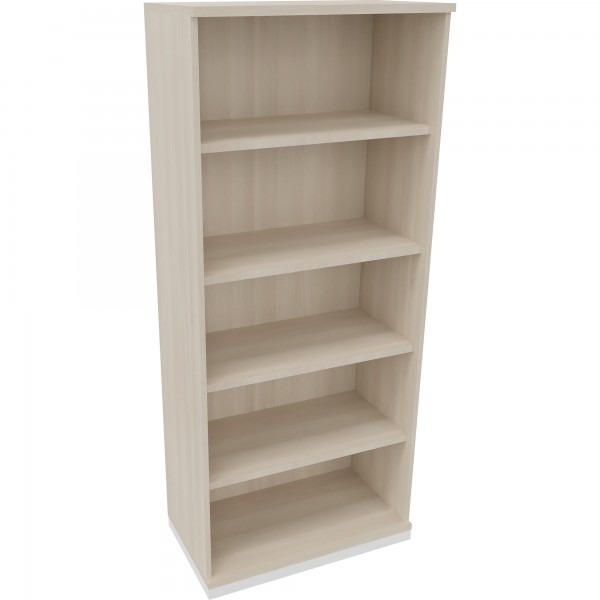 Regal 5OH B800xT442xH1869mm Verkehrsweiß/Akazie hell