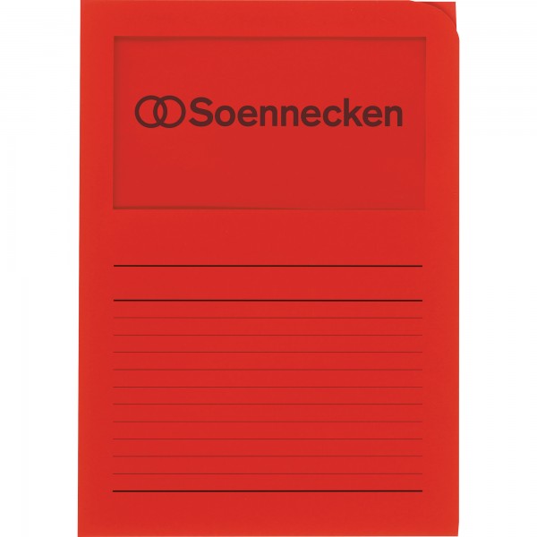 Soennecken Sichtmappe 1632 DIN A4 rot 100 St./Pack.