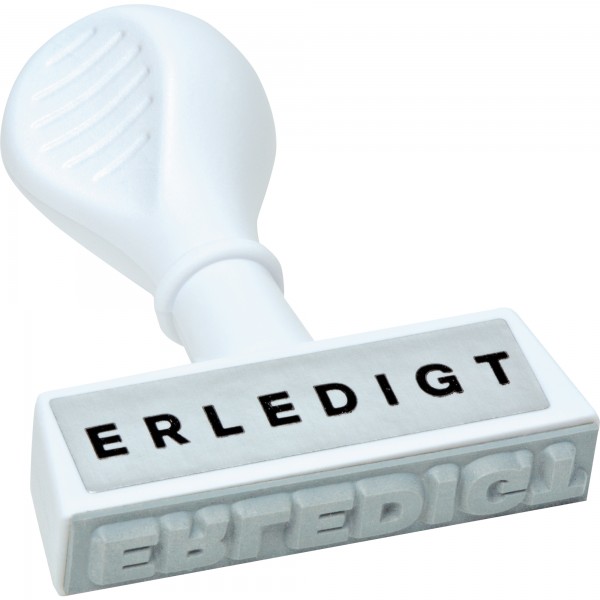 WEDO Textstempel ERLEDIGT 19316 45mm Kunststoff weiß