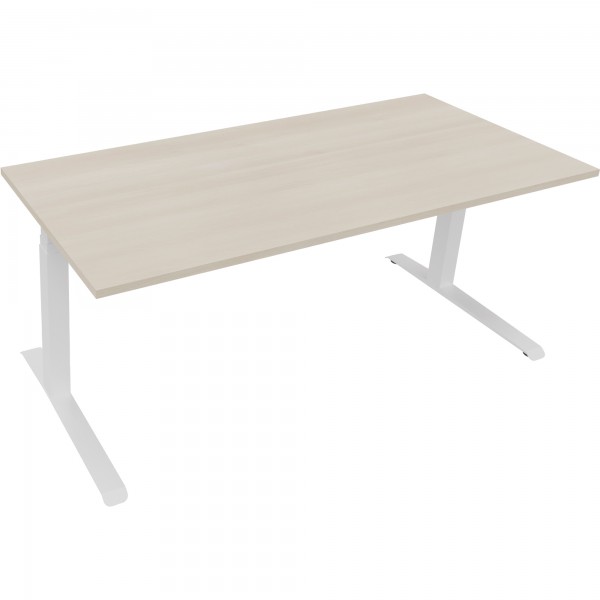 Sitz-/Stehtisch Kufe Doppels. Quad. B1800xT800xH645-1275 ws/Akazie