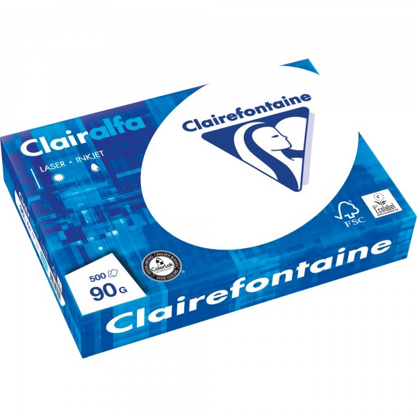 Clairefontaine Multifunktionspapier 2896C A4 90g ws 500 Bl./Pack.