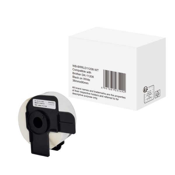 Etikett wie Brother 100x91mm sw auf ws 400St