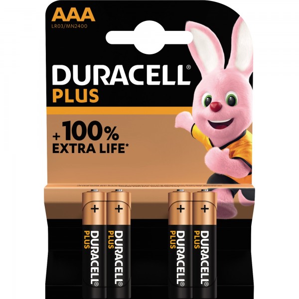 DURACELL Batterie Plus Micro AAA LR03 141117 4 St./Pack.