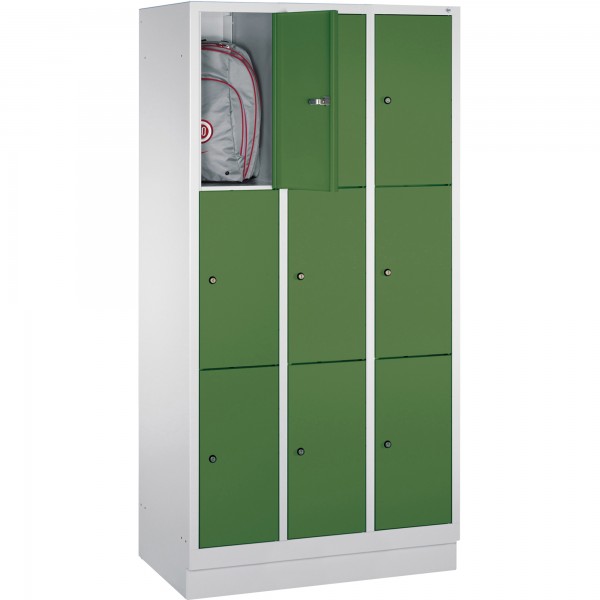 C+P Fächerschrank 8020303S10025 m. Sockel 9Fächer lgr/rgn