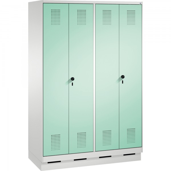 C+P Doppelspind 4902240S10107 Sockel 4Abteile B1200mm lgr/lgn