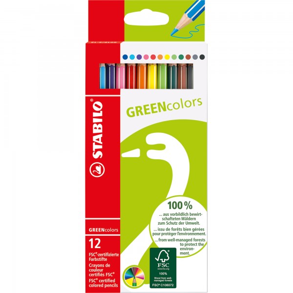 Stabilo Farbstift GREENcolors sort 12 St.