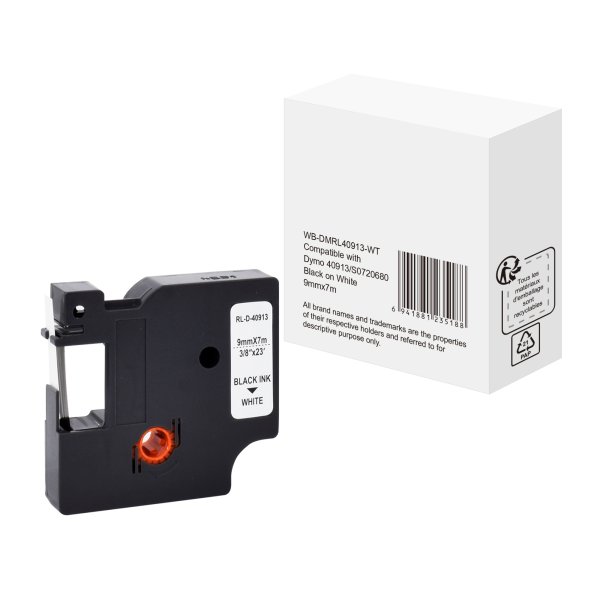 Schriftband wie Dymo S0720680 9mmx7m sw auf ws