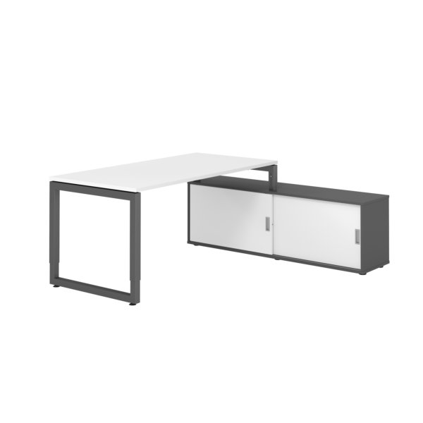 Hammerbacher Schreibtischkombi 160x80cm ws/gp