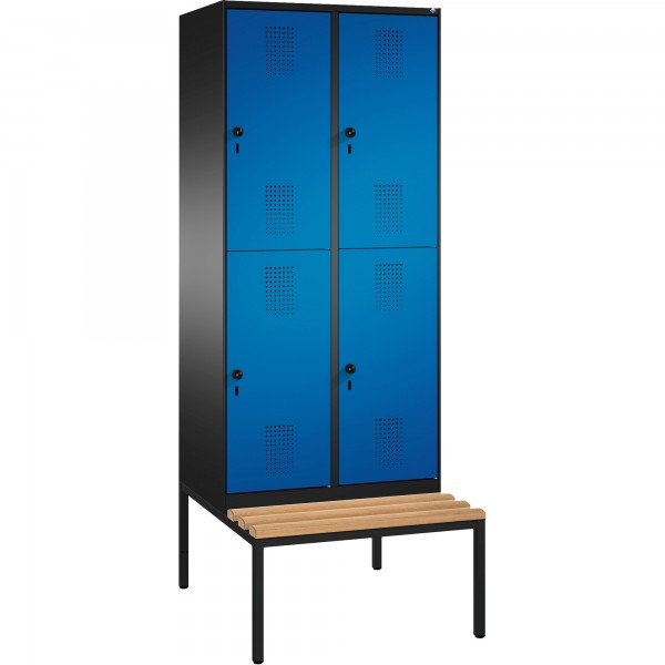 C+P Doppelstockspind 4935022S10069 Sitzbank 4Fächer B800mm sgr/ebl