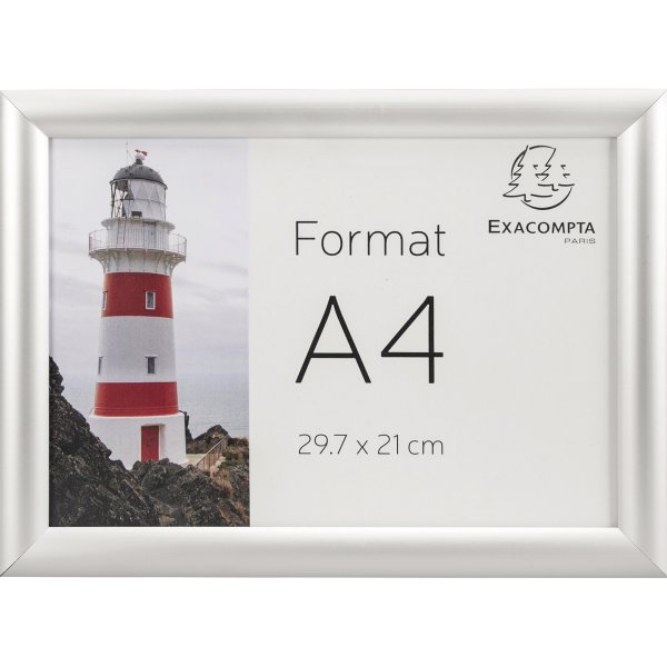 Exacompta Wandplakatrahmen 8494358D A4 Aluminium/Acryl