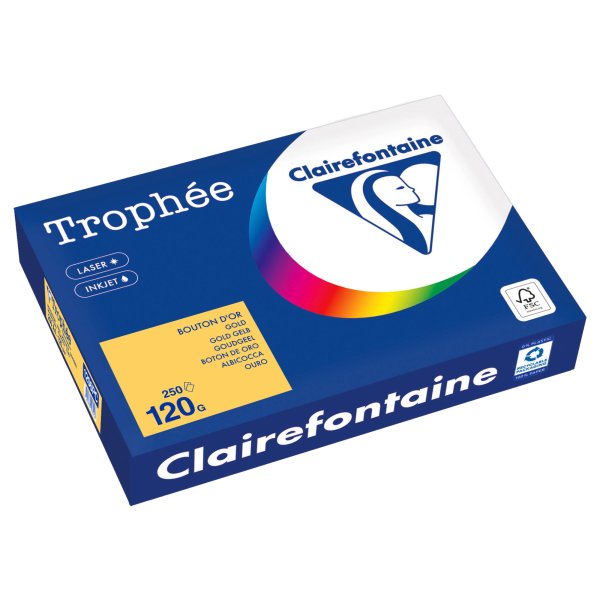 Clairefontaine Kopierpapier A4 120g goldgelb 250Bl