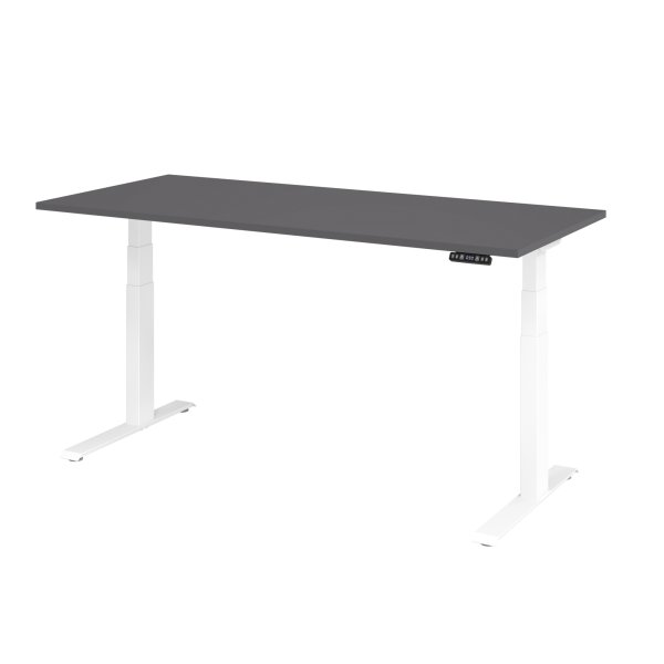 Hammerbacher Schreibtisch el 180x80cm ws/graphit