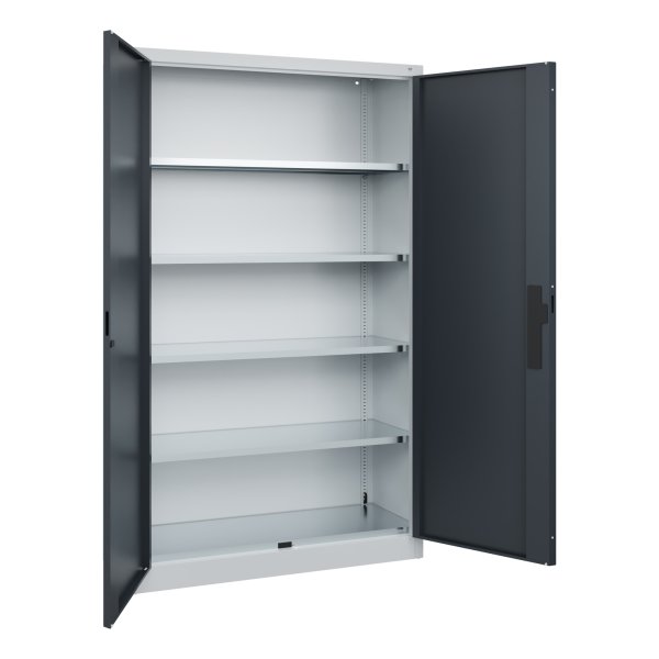 C+P Werkzeugschrank 4Böden 1950x1200x400mm lgr/sgr