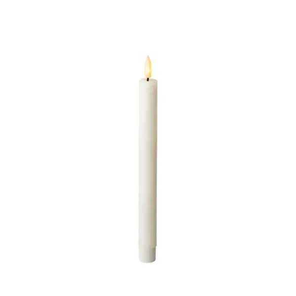 Lumineo Spitzkerze Wachs LED ws 2St