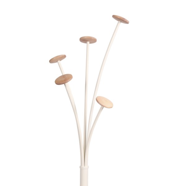 Alba Garderobenständer Festival 5Haken 187cm ws/hbr