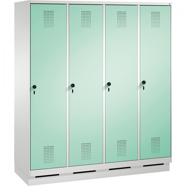 C+P Umkleidespind 4902042S10169 Sockel 4Abteile B1600mm lgr/lgn