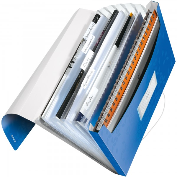 Leitz Fächermappe WOW 45890036 DIN A4 6Fächer PP blau