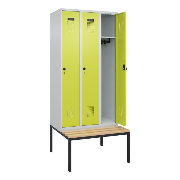 C+P Spind Evolo PLUS Bank 3Abt 2120x900x815 lgr/cgn