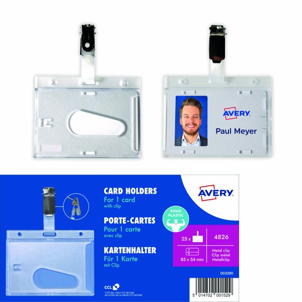 Avery Zweckform Kartenhalter 54x85mm 25St