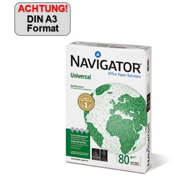Navigator Kopierpapier Universal 8247B80B DIN A3 80g 500 Bl./Pack.