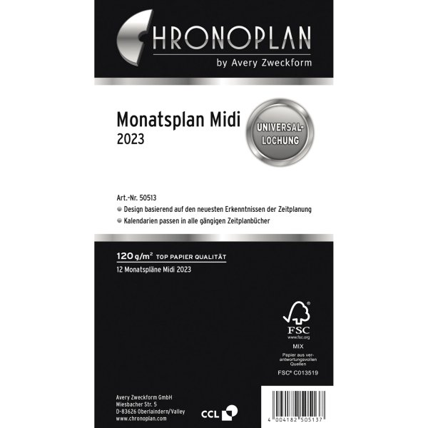 Chronoplan Monatsplan Midi 50513